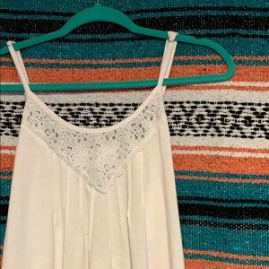 White Flowy Tank Top